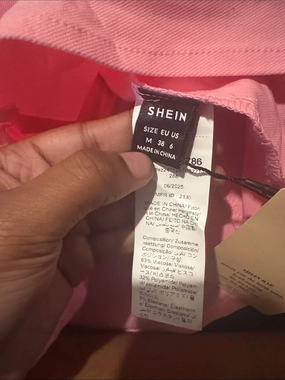 Off-Shoulder Bow Mini Dress in Light Pink - Picture 5 of 5
